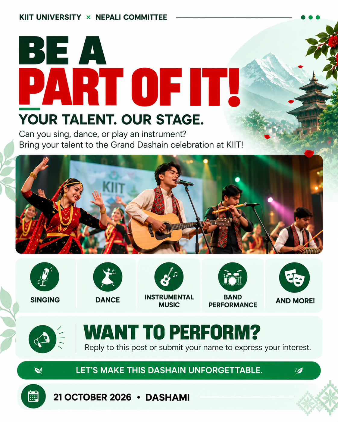 Grand Dashain Together: Nepali Cultural Celebration 2026 official event poster
